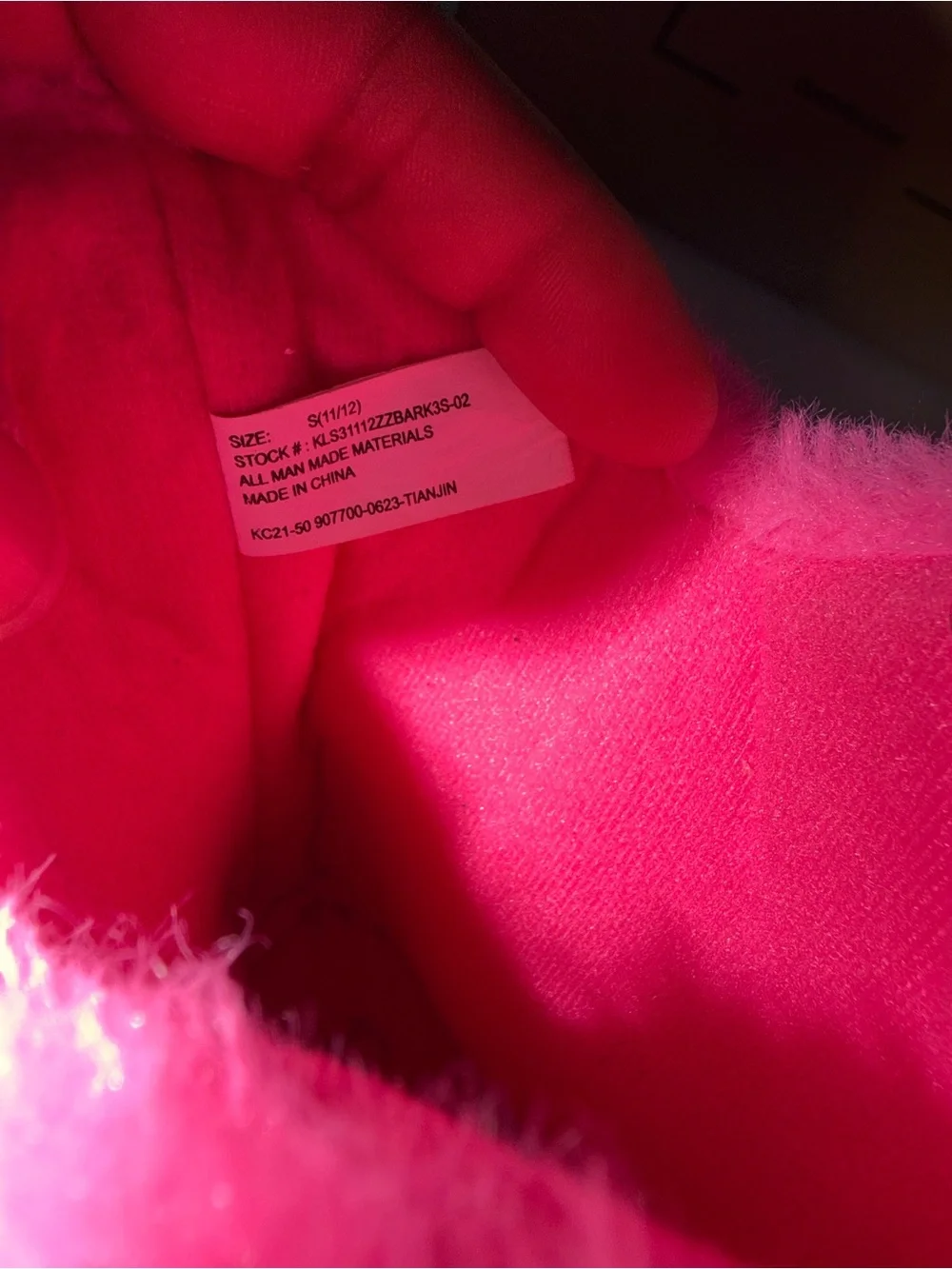 Mattel Girls Pink Glitter Plush Slip-On Slippers